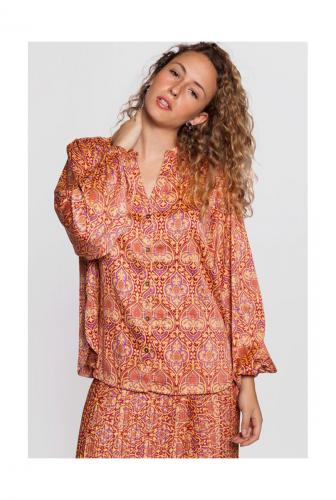 Imagen principal Camisa en satén en estampado TALLA 40.