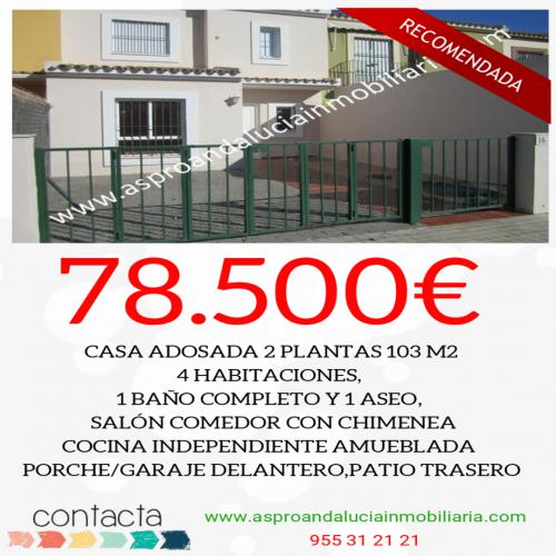 Imagen principal CASA ADOSADADE 2 PLANTAS CON PORCHE/GARAJE DELANTERO Y PATIO TRASERO