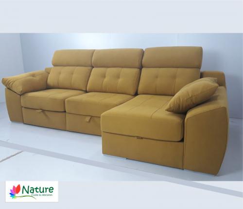 Imagen principal SOFA CHAISELONGUE PERSIA DERECHA VISTO DE FRENTE COLOR OCRE