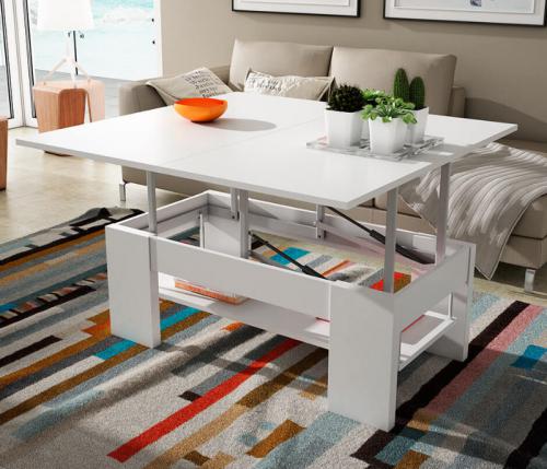 Imagen principal MESA CENTRO-COMEDOR ELEVABLE SONDER COLOR BLANCO