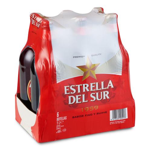 Imagen principal Cerveza estrella del sur botella 1l Caja 6 Uds.