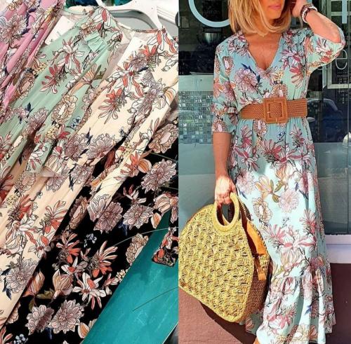 Imagen principal VESTIDO LARGO FLORES