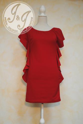 Imagen principal VESTIDO ROJO VOLANTES