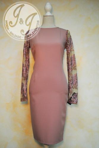 Imagen principal VESTIDO MANGAS ENCAJE 