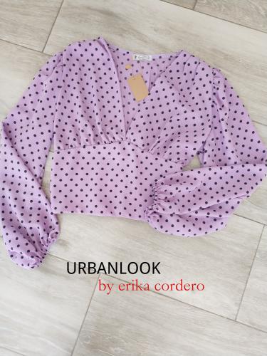 Imagen principal Blusa lunares malva