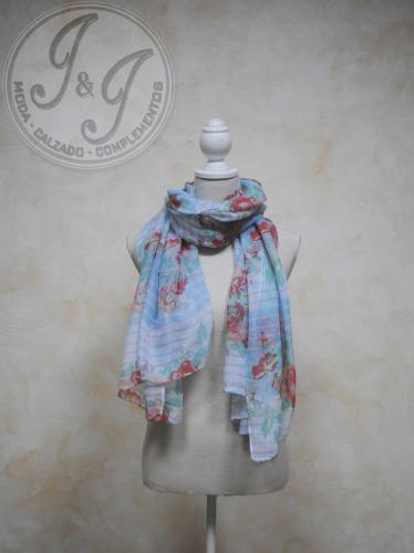 Imagen principal PAÑUELO AZUL FLORES