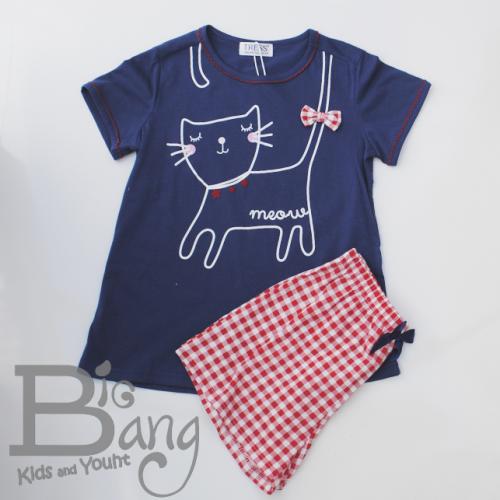 Imagen principal PIJAMA CORTO CAT AZUL