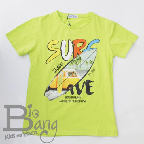 Imagen principal CAMISETA SURF VERDE FLORESCENTE