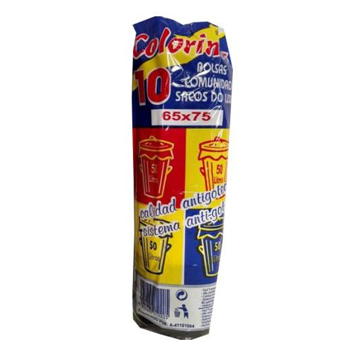 Imagen principal BOLSA BASURA 65X75 COLORINES 10 UNIDADES