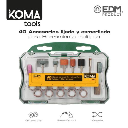 Imagen principal Set 40 accesorios de lijado y amolar KOMA