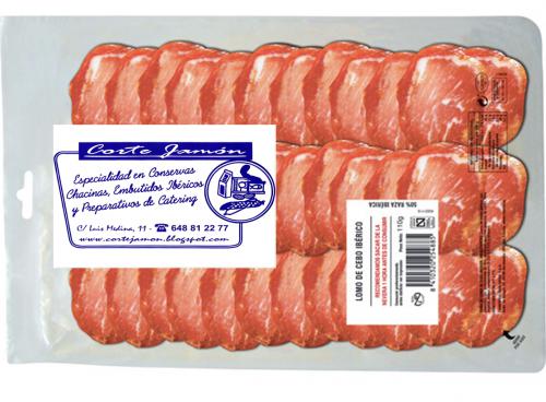 Imagen principal Caña Lomo Iberica paquete de 150 gramos. (Producto recien cortado y envasado)