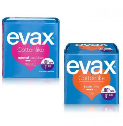 Imagen principal Compresa Evax Alas con 2 Pak. x 8 unidades.