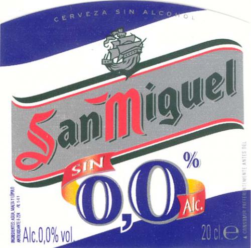 Imagen principal Cerveza San Miguel 0% Pak.x 24. 
