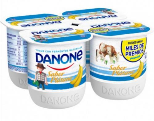 Imagen principal Yogur Sabor Platano Pak.x 4 Danone. 