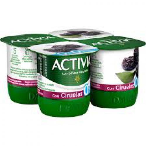Imagen principal Activia Ciruelas 0 % Pak.x 4 Danone. 